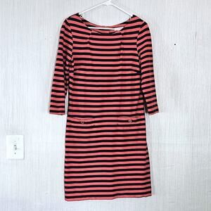 Lilly Pulitzer Charlene Striped Shift Dress - Navy Coral- sz Small (flaws)